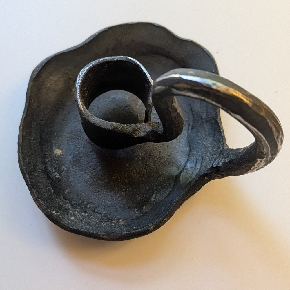 MCM Kurt Wagert ViraBruk Swedish Wrought Iron Chamberstick Candle Holder STAMPED